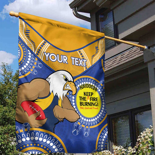 Custom AFL Eagles  NAIDOC Week Garden Flag Keep The Fire Burning Indigenous Art