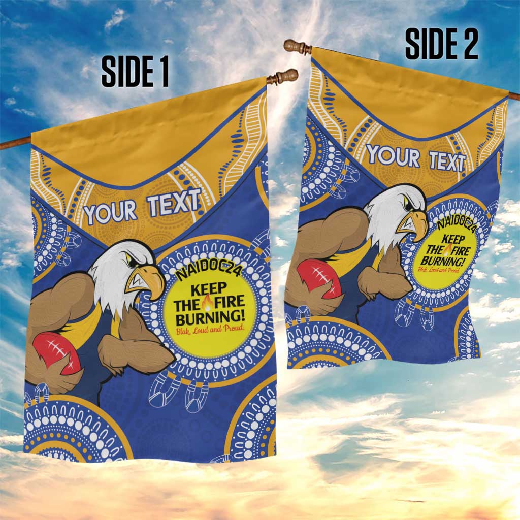 Custom AFL Eagles  NAIDOC Week Garden Flag Keep The Fire Burning Indigenous Art