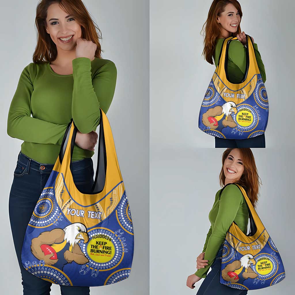 Custom AFL Eagles NAIDOC Week Grocery Bag Keep The Fire Burning Indigenous Art
