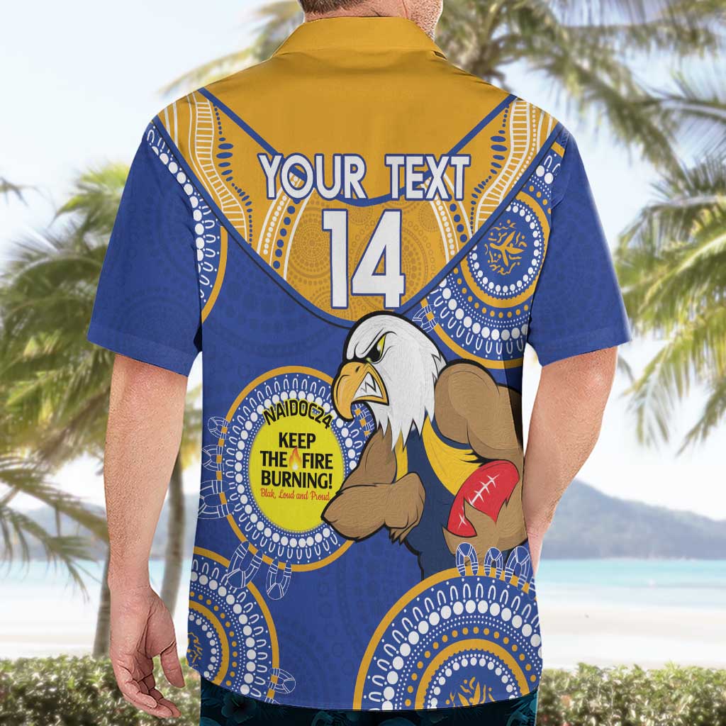 Custom AFL Eagles  NAIDOC Week Hawaiian Shirt Keep The Fire Burning Indigenous Art