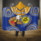 Custom AFL Eagles  NAIDOC Week Hooded Blanket Keep The Fire Burning Indigenous Art