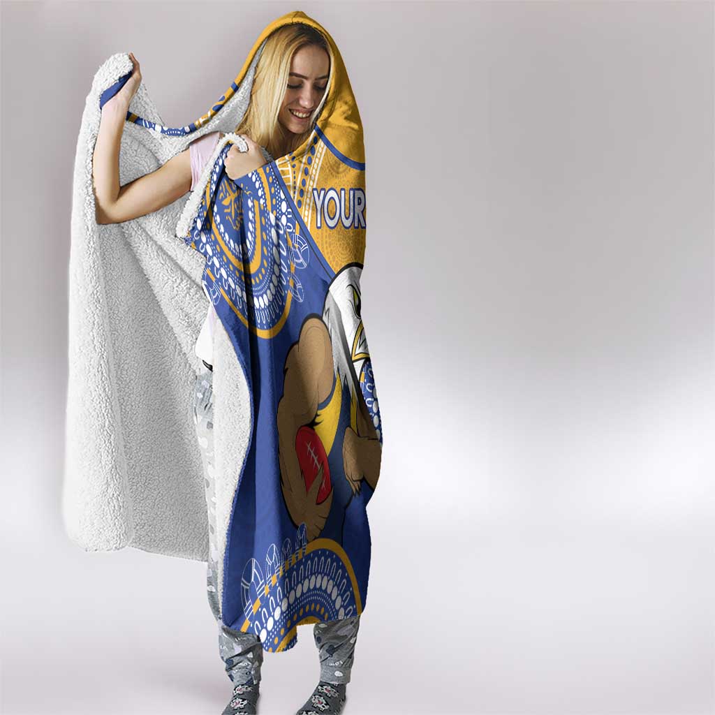 Custom AFL Eagles  NAIDOC Week Hooded Blanket Keep The Fire Burning Indigenous Art