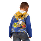 Custom AFL Eagles  NAIDOC Week Kid Hoodie Keep The Fire Burning Indigenous Art