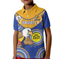 Custom AFL Eagles  NAIDOC Week Kid Polo Shirt Keep The Fire Burning Indigenous Art