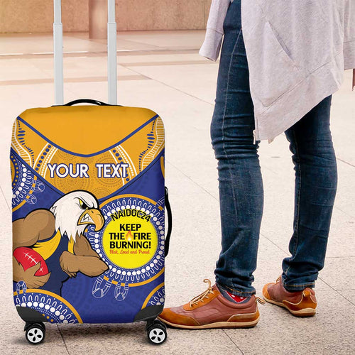 Custom AFL Eagles  NAIDOC Week Luggage Cover Keep The Fire Burning Indigenous Art