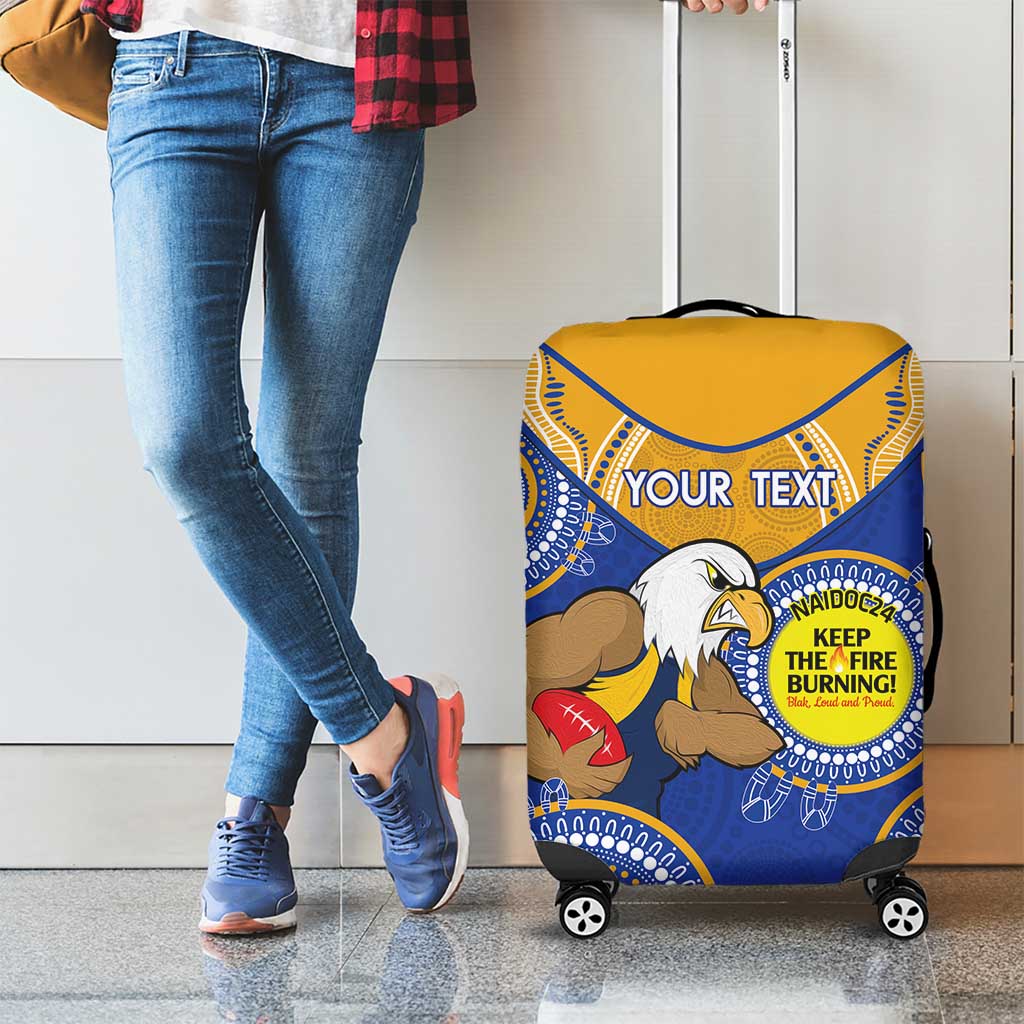 Custom AFL Eagles  NAIDOC Week Luggage Cover Keep The Fire Burning Indigenous Art