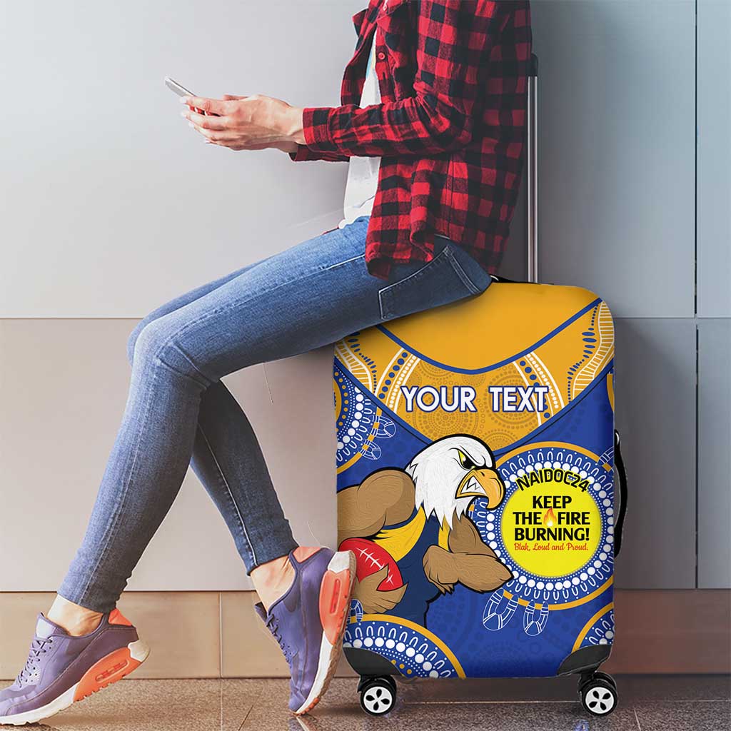 Custom AFL Eagles  NAIDOC Week Luggage Cover Keep The Fire Burning Indigenous Art