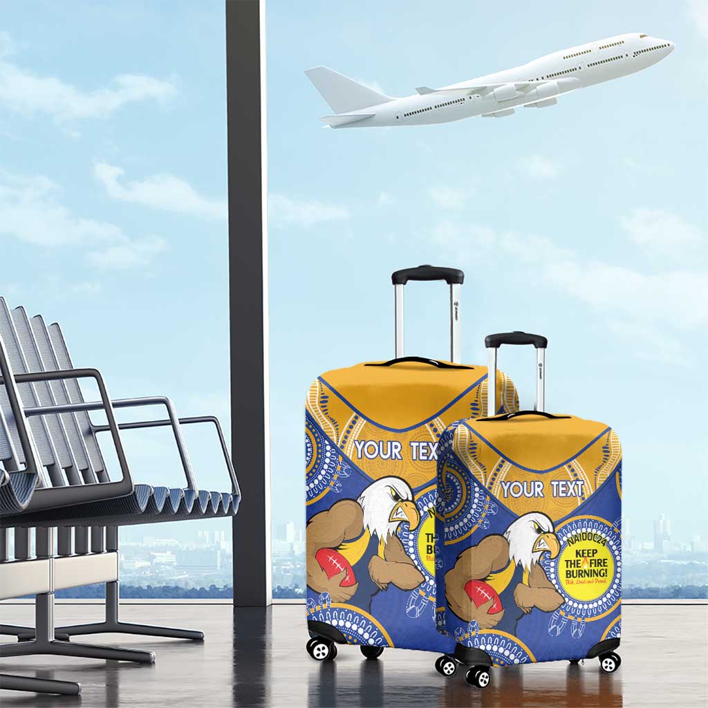 Custom AFL Eagles  NAIDOC Week Luggage Cover Keep The Fire Burning Indigenous Art