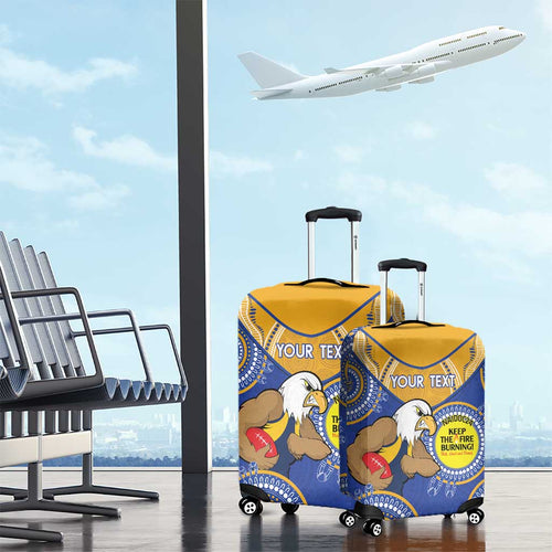 Custom AFL Eagles  NAIDOC Week Luggage Cover Keep The Fire Burning Indigenous Art