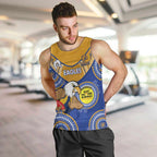 Custom AFL Eagles  NAIDOC Week Men Tank Top Keep The Fire Burning Indigenous Art
