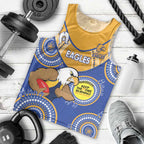 Custom AFL Eagles  NAIDOC Week Men Tank Top Keep The Fire Burning Indigenous Art