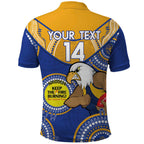 Custom AFL Eagles  NAIDOC Week Polo Shirt Keep The Fire Burning Indigenous Art