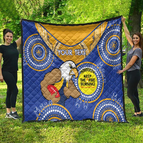 Custom AFL Eagles  NAIDOC Week Quilt Keep The Fire Burning Indigenous Art