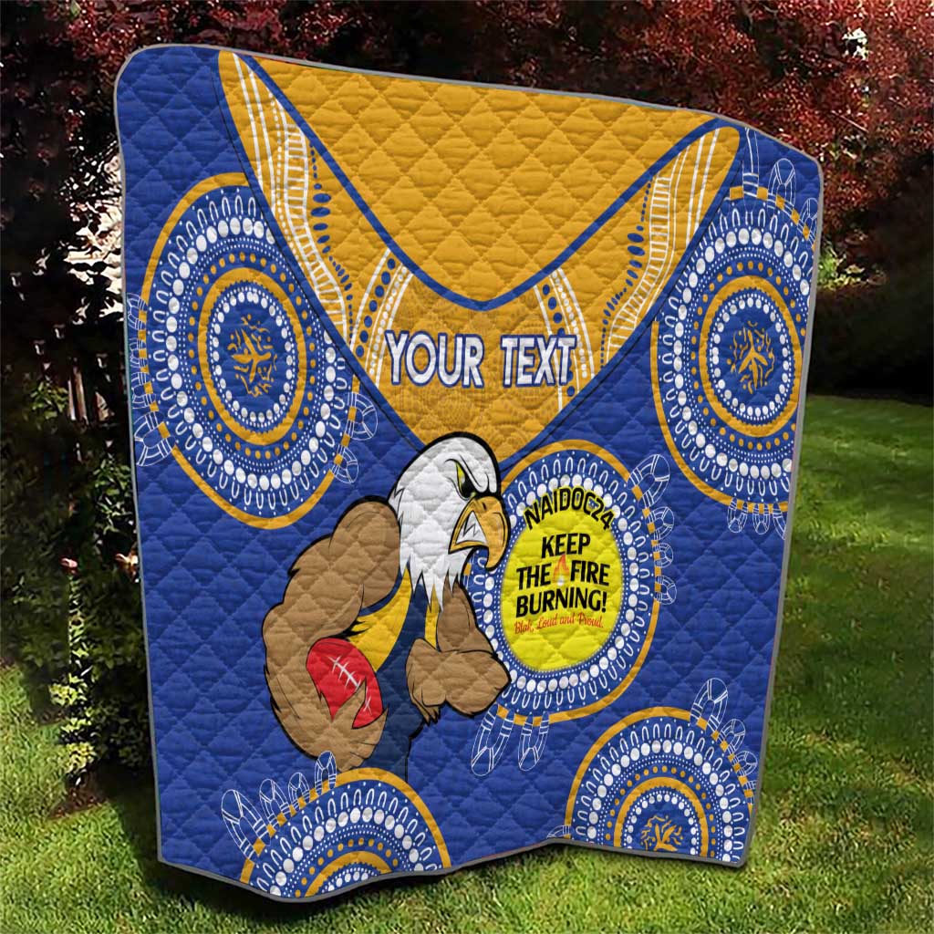 Custom AFL Eagles  NAIDOC Week Quilt Keep The Fire Burning Indigenous Art