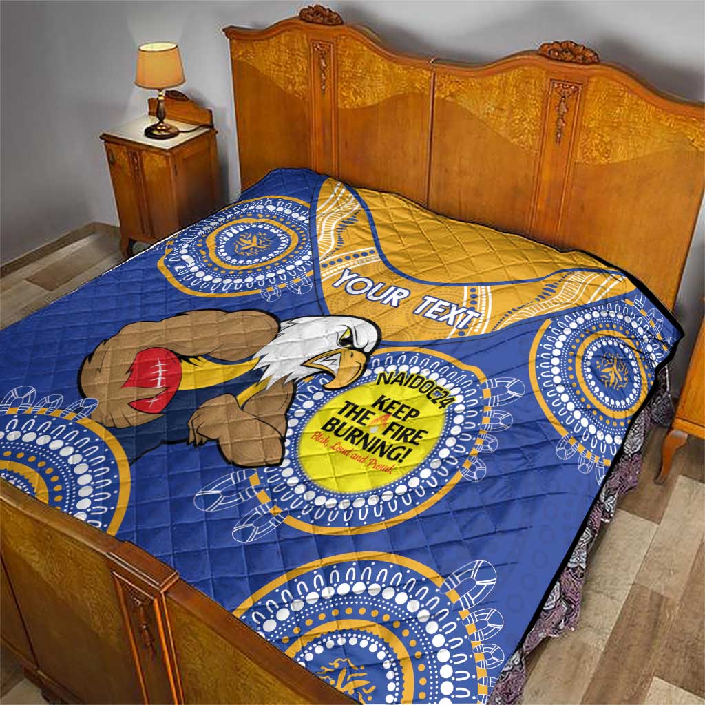 Custom AFL Eagles  NAIDOC Week Quilt Keep The Fire Burning Indigenous Art