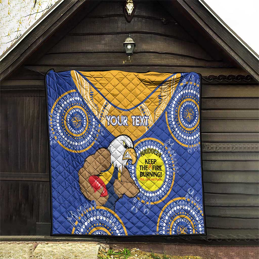 Custom AFL Eagles  NAIDOC Week Quilt Keep The Fire Burning Indigenous Art