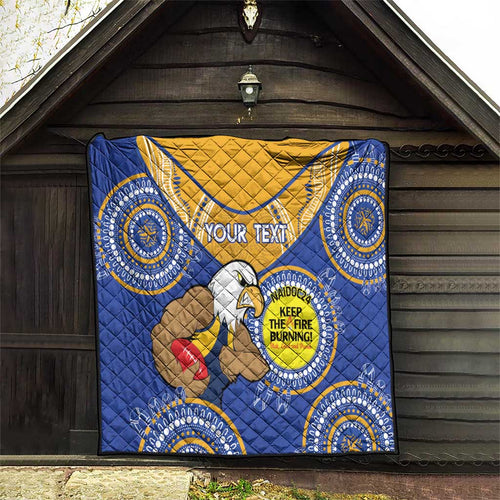 Custom AFL Eagles  NAIDOC Week Quilt Keep The Fire Burning Indigenous Art
