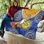 Custom AFL Eagles  NAIDOC Week Quilt Keep The Fire Burning Indigenous Art