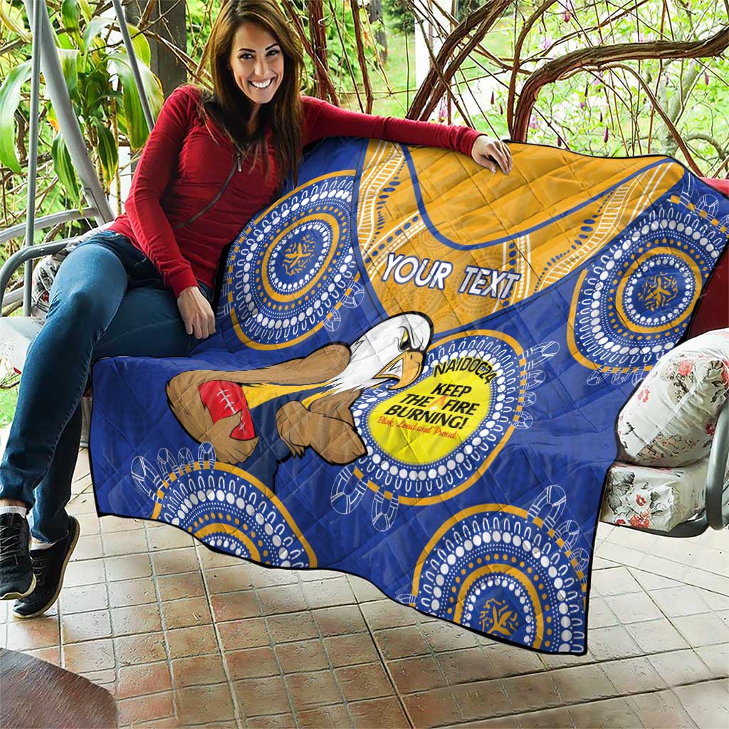 Custom AFL Eagles  NAIDOC Week Quilt Keep The Fire Burning Indigenous Art