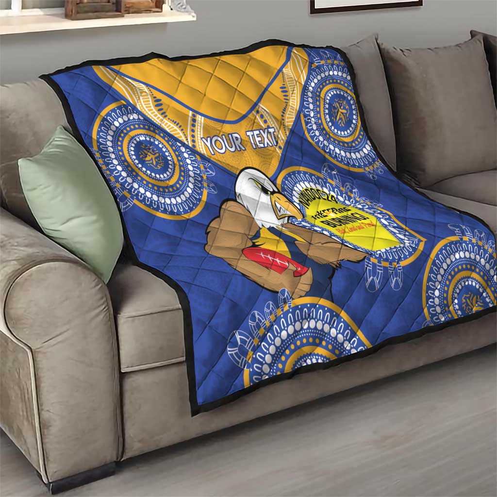 Custom AFL Eagles  NAIDOC Week Quilt Keep The Fire Burning Indigenous Art