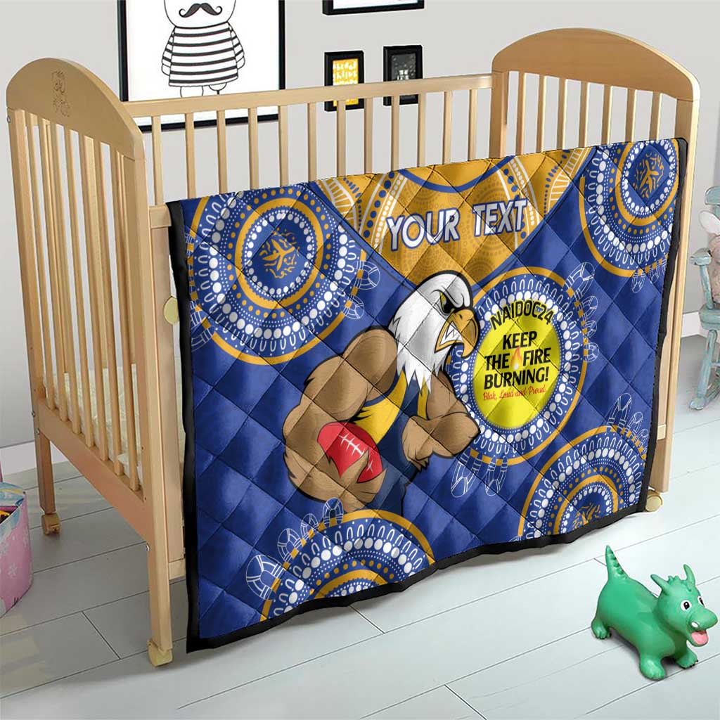 Custom AFL Eagles  NAIDOC Week Quilt Keep The Fire Burning Indigenous Art