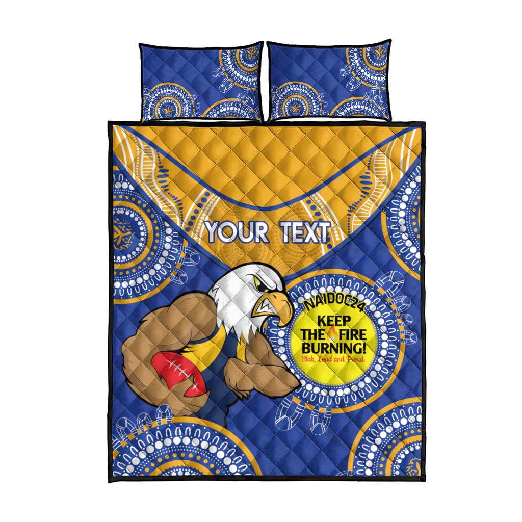 Custom AFL Eagles  NAIDOC Week Quilt Bed Set Keep The Fire Burning Indigenous Art
