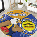 Custom AFL Eagles  NAIDOC Week Round Carpet Keep The Fire Burning Indigenous Art