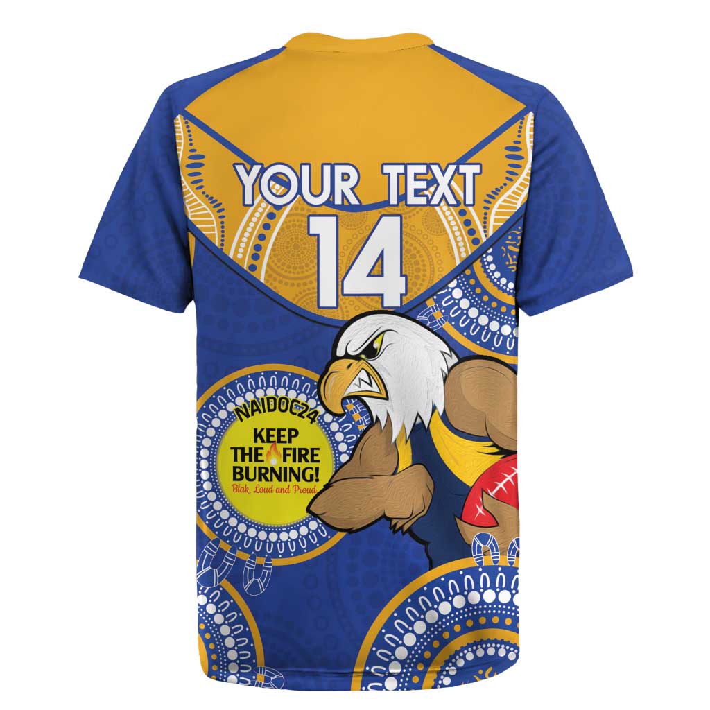Custom AFL Eagles  NAIDOC Week Rugby Jersey Keep The Fire Burning Indigenous Art