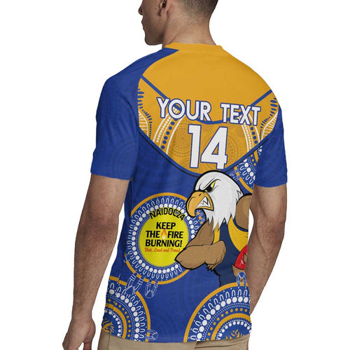 Custom AFL Eagles  NAIDOC Week Rugby Jersey Keep The Fire Burning Indigenous Art
