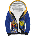 Custom AFL Eagles  NAIDOC Week Sherpa Hoodie Keep The Fire Burning Indigenous Art