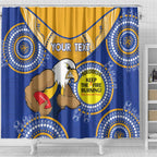 Custom AFL Eagles  NAIDOC Week Shower Curtain Keep The Fire Burning Indigenous Art