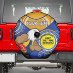 Custom AFL Eagles  NAIDOC Week Spare Tire Cover Keep The Fire Burning Indigenous Art