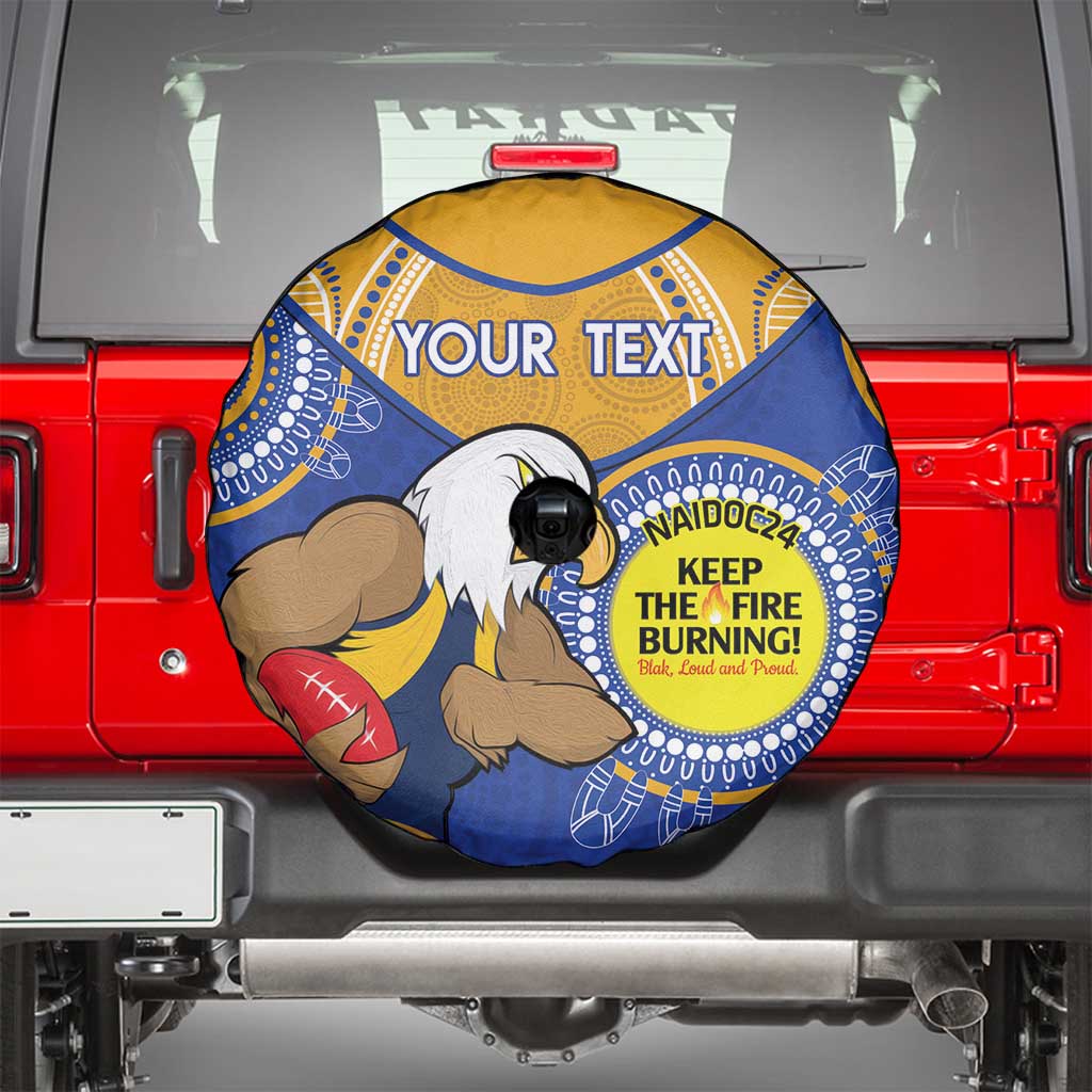 Custom AFL Eagles  NAIDOC Week Spare Tire Cover Keep The Fire Burning Indigenous Art