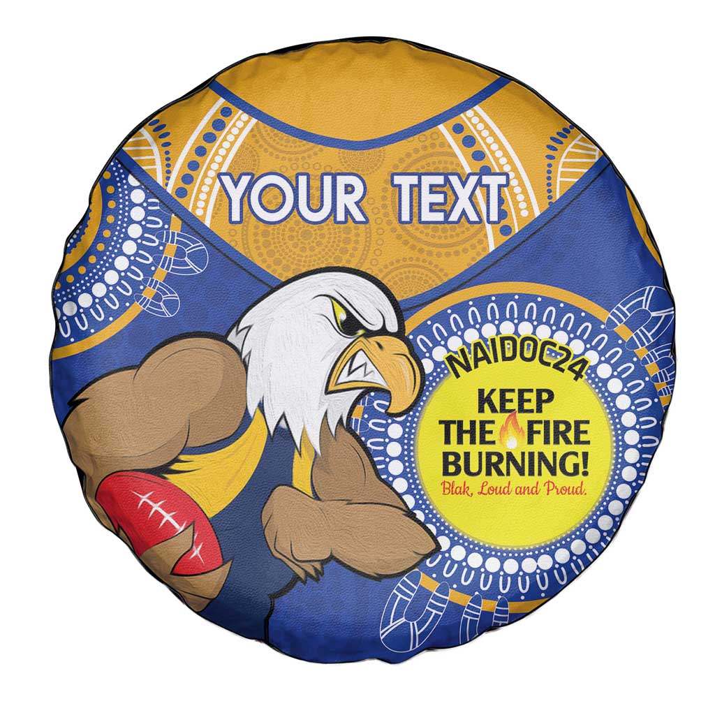 Custom AFL Eagles  NAIDOC Week Spare Tire Cover Keep The Fire Burning Indigenous Art