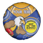 Custom AFL Eagles  NAIDOC Week Spare Tire Cover Keep The Fire Burning Indigenous Art