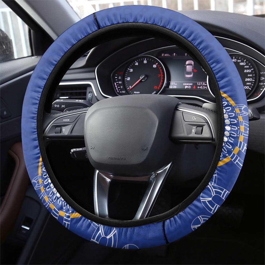 AFL Eagles  NAIDOC Week Steering Wheel Cover Keep The Fire Burning Indigenous Art