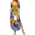 Custom AFL Eagles  NAIDOC Week Summer Maxi Dress Keep The Fire Burning Indigenous Art