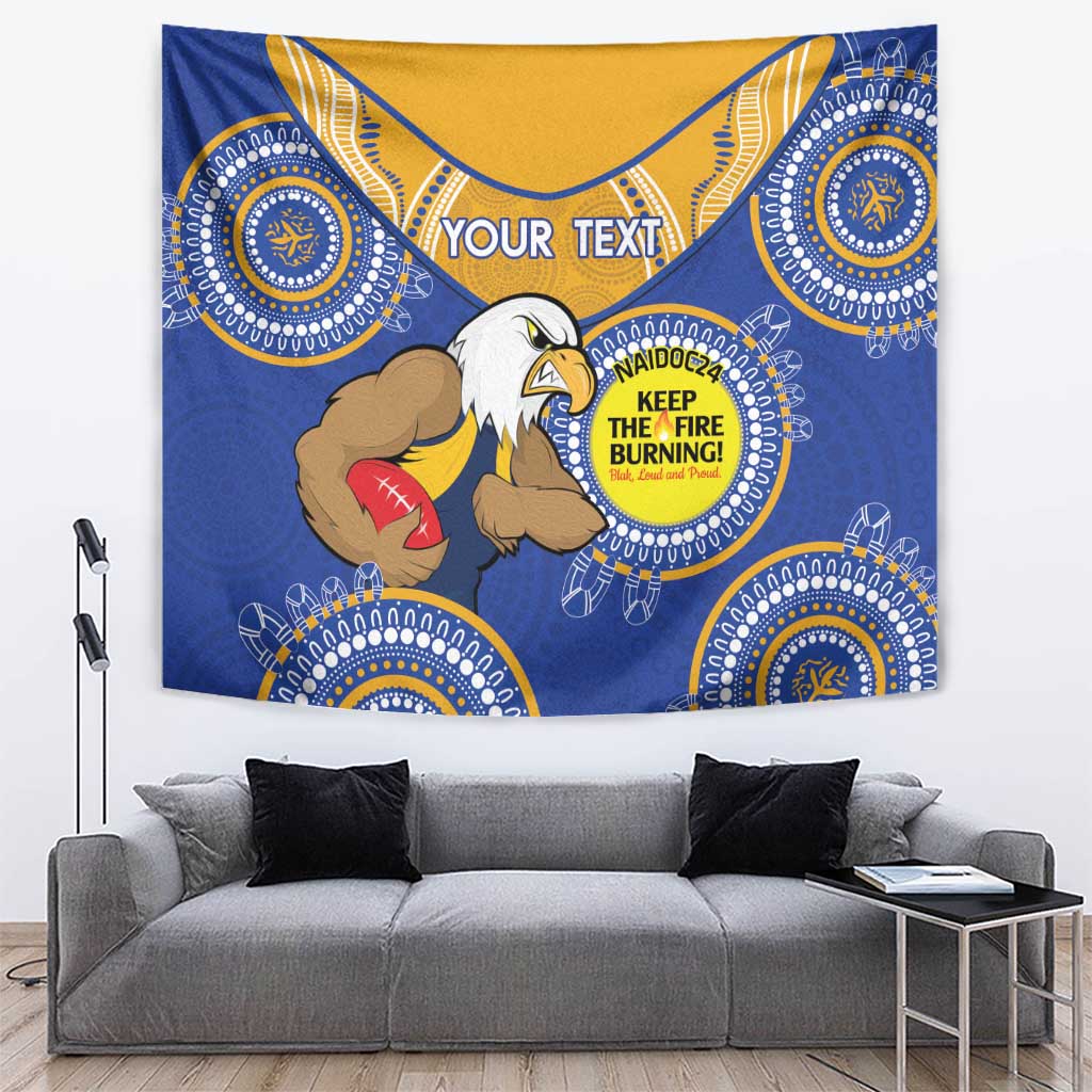 Custom AFL Eagles  NAIDOC Week Tapestry Keep The Fire Burning Indigenous Art