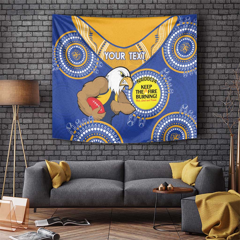 Custom AFL Eagles  NAIDOC Week Tapestry Keep The Fire Burning Indigenous Art