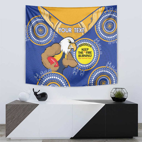 Custom AFL Eagles  NAIDOC Week Tapestry Keep The Fire Burning Indigenous Art