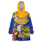 Custom AFL Eagles  NAIDOC Week Wearable Blanket Hoodie Keep The Fire Burning Indigenous Art