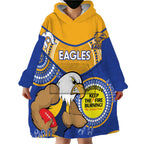 Custom AFL Eagles  NAIDOC Week Wearable Blanket Hoodie Keep The Fire Burning Indigenous Art