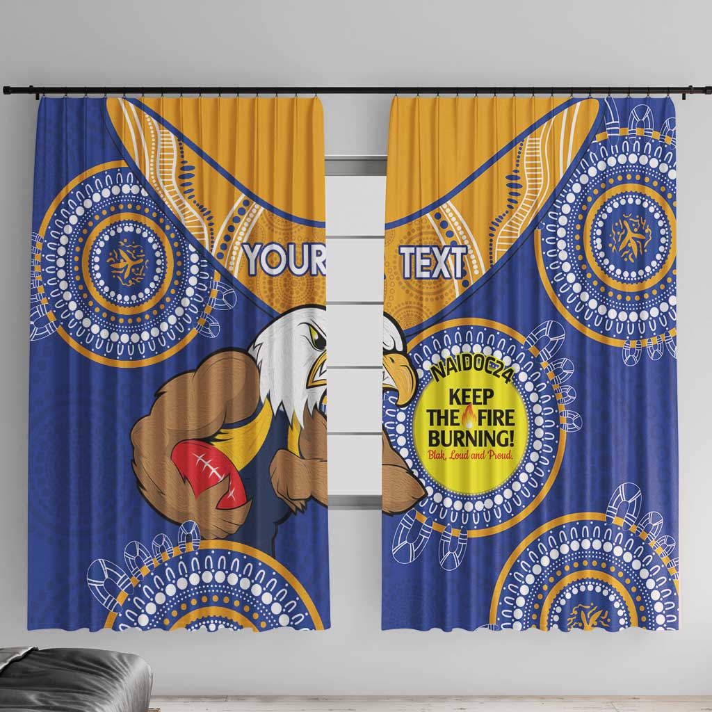 Custom AFL Eagles  NAIDOC Week Window Curtain Keep The Fire Burning Indigenous Art