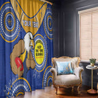 Custom AFL Eagles  NAIDOC Week Window Curtain Keep The Fire Burning Indigenous Art