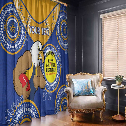 Custom AFL Eagles  NAIDOC Week Window Curtain Keep The Fire Burning Indigenous Art