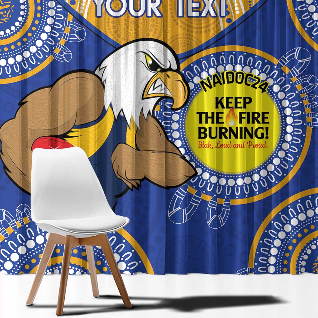 Custom AFL Eagles  NAIDOC Week Window Curtain Keep The Fire Burning Indigenous Art