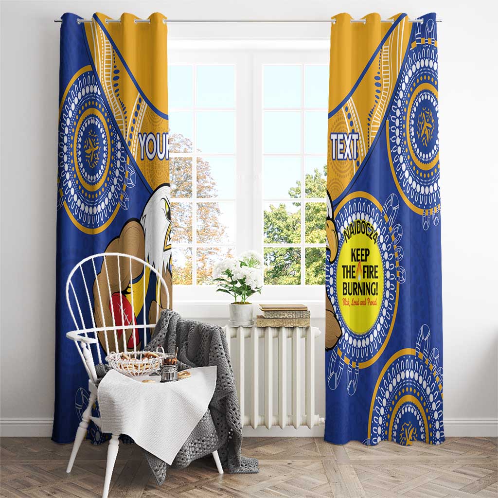 Custom AFL Eagles  NAIDOC Week Window Curtain Keep The Fire Burning Indigenous Art