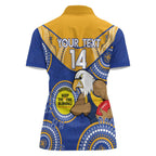 Custom AFL Eagles  NAIDOC Week Women Polo Shirt Keep The Fire Burning Indigenous Art