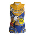 Custom AFL Eagles  NAIDOC Week Women Sleeveless Polo Shirt Keep The Fire Burning Indigenous Art