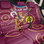 Custom AFL Brisbane Lions NAIDOC Week Back Car Seat Cover Keep The Fire Burning Indigenous Art